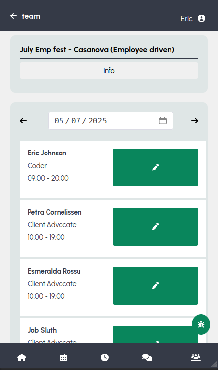 Leidinggevende functies screenshot
